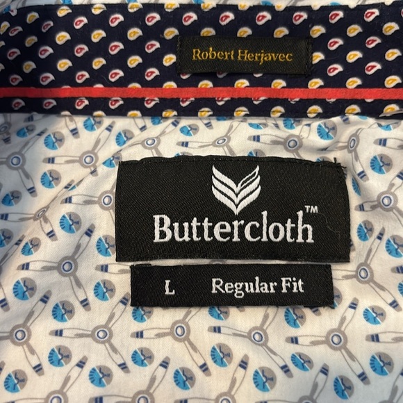 Buttercloth Robert Herjavec men’s white long sleeve button down shirt - Picture 9 of 10